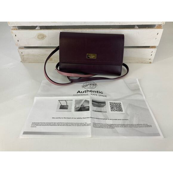 KATE SPADE, SMALL PLUM SMOOTH LEATHER CROSSBODY BAG - Picture 2 of 14